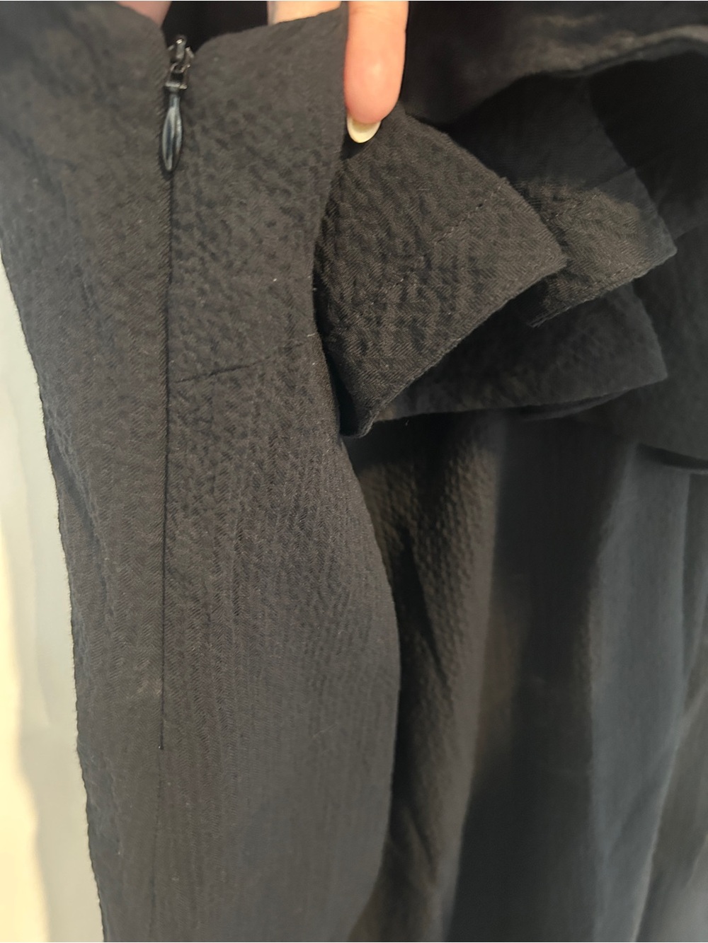 Cuyana Maxi Flounce Dress - Black; size large - Picture 6 of 10